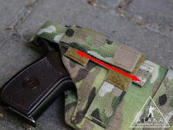 Фиксаторы регулируются под модель используемого пистолета