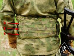 Задняя подушка MOLLE увеличенной площади в три стропы